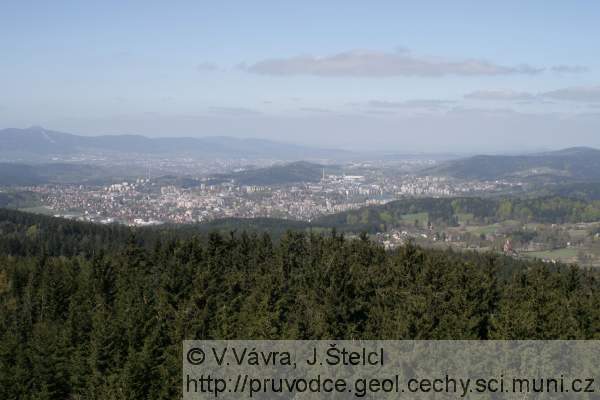 Černá Studnice - výhled na Liberec