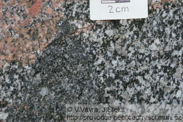 Javornice - enklávy melanokratních granitů
