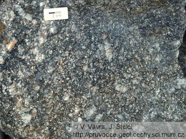 Kaplice - porfyrická textura granitu