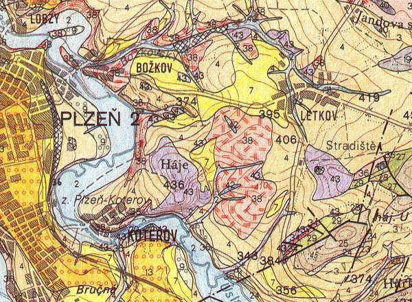 Koterov - geologická mapa