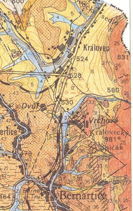 Krlovec - geologick mapa 03-42