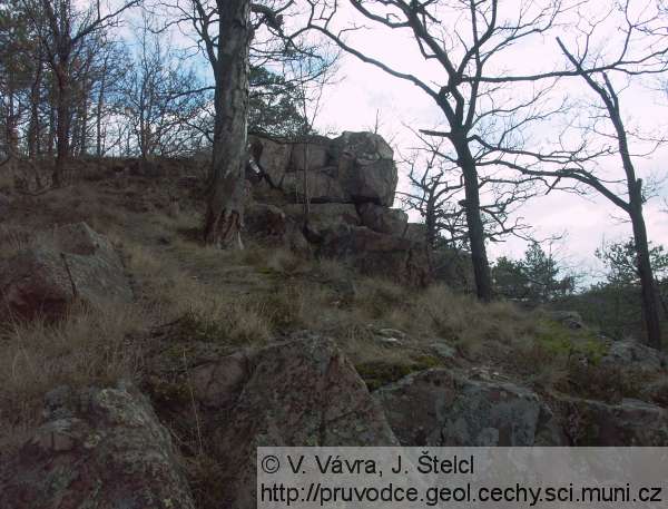 Křižanovice - výchozy granitu v chráněném území Krkanka