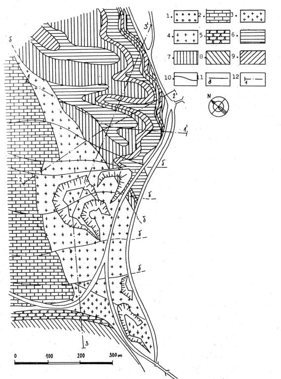 Mistrovice - schematická geologická skica