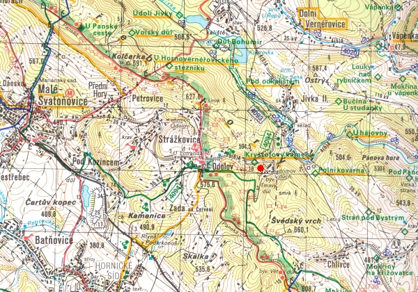 Turistická mapa k lokalitě Odolov