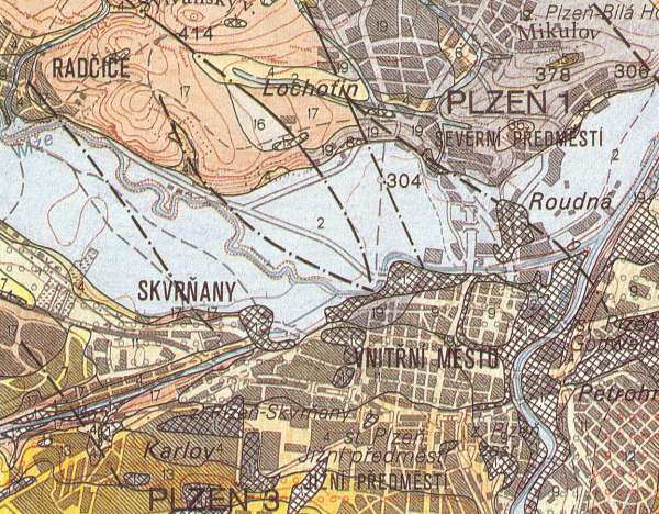 Radčice - geologická mapa, list Plzeň