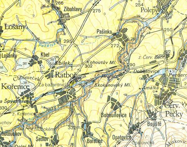 Ratboř - geologická mapa 1:50 000