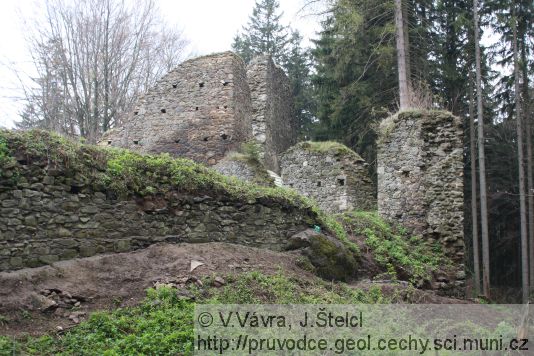 Rozkoš - zbytky hradu Orlík