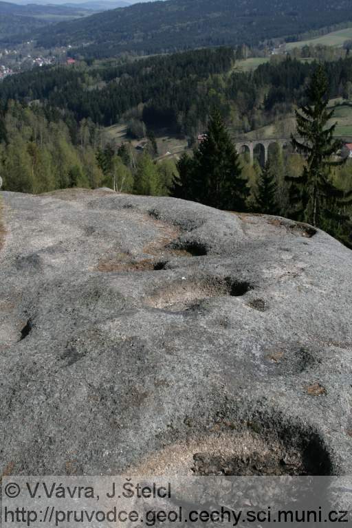 Smržovka - Vyhlídka - skalní mísy
