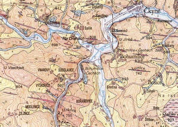 Sudslavice - geologická mapa, list Vimperk