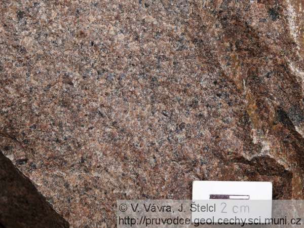 Žumberk - všesměrná textura biotitového granitu