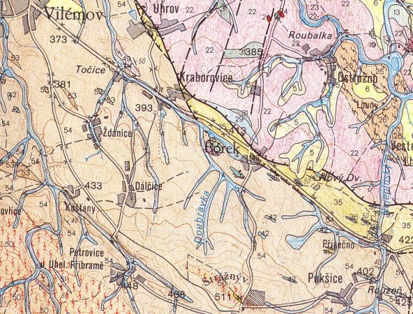 Borek - geologická mapa
