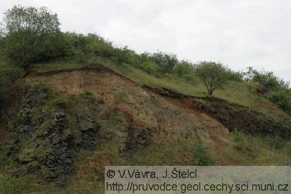 Vinařice - sedimenty s příměsí vulkanického materiálu